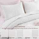 Exclusivo Mezcla Twin Quilt Bedding Set with 1 Pillow Sham, Lightweight White Twin Size Quilt Bedspread with Vintage Damask Pattern, Soft Bedspreads Coverlets for All Seasons White, Twin (68"x88")
