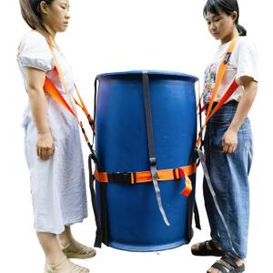 Carrying Straps for Cylinder or Other Shapes, Move Water Heaters/ Tanks, Wine/ Whiskey Barrels & 55 Gal Drums, Box, Refrigerators, Washing Machines, Adjustable 2-Person Shoulder System