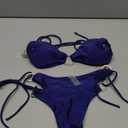 SOLY HUX Bathing Suit for Women Halter Ring Linked Tie Side Bikini Sets Two Piece Swimsuit, S