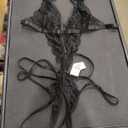 Kolagri Sexy Crotchless Lingerie for Women Naughty One Piece Deep V Lace Bodysuit Cut Out Teddy Babydoll Nightgown XL