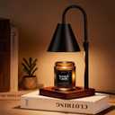 Modern Candle Warmer Lamp with Timer, Dimmable Candle Lamp Warmer, Mothers Day Birthday Gifts for Women Men, Black Candle Warmer, Adjustable Candle Light Warmer, Cozy Living Room Bedroom Home Decor