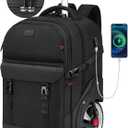 MATEIN Rolling Backpack for Men with Wheels, 17 Inch Large Wheeled Backpack with USB Charging Port & Combination Lock, Water Resistant Anti Theft Travel Laptop Backpack for Adults Work Business, Black