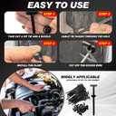 3 x 50Pcs Nylon Universal Cable Tie Buckle,Heavy Duty Self-Locking Zip Ties Holder,Multipurpose Plastic Cable Ties Tool,UV-Resistant Fasteners for Car Fender Trunk Repair,Home&Car Daily Repair