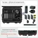 Waterproof Hard Case Compatible with Insta360 X4 Action Camera, Travel Carrying Case with Double Layers Holds Camera, Batteries, Charging Hub, Selfie Stick and Accessories