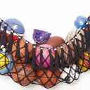 Sports Ball Storage Net Hammock for Garage Hanging Basket Organizer Net for Basketballs, Volleyballs Soccer Storage Rack Sport Equipment Organizer Storage Mesh (Black)