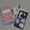 Buleens for Samsung Galaxy S25 Ultra Case - with Ring Stand & Camera Cover Aesthetic Cute Designed for Women Girls Girly White Floral Flowers for Samsung S25 Ultra Phone Case Compatible with Magsafe