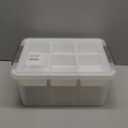 Citylife 17 QT Plastic Storage Box with Removable Tray Craft Organizers and Storage Clear Storage Container for Organizing Bead, Tool, Sewing, Playdoh