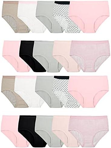 Fruit of the Loom Girls' Cotton Brief Underwear Multipacks 8