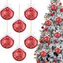 24 Pcs Christmas Appreciation Gift for Coworkers Red Ball Ornaments for Christmas Tree May You Be Proud of The Work Hanging Thank You Gift 3.15'' Ball with Ribbon for Employee Office Staff