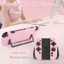 GUTIAL Accessories Bundle for Nintendo Switch 2 2025 - Cute Kawaii NS 2 Accessories kit for Grils Boys Kids with Travel Carrying Case and Cartoon Dockable Cover Case, Screen Protector, Stand - Pink