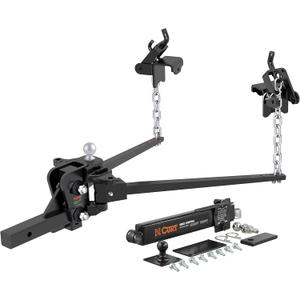CURT 17322 Short Trunnion Bar Weight Distribution Hitch with Sway Control, Up to 10,000 lbs., 2-Inch Shank, 2-5/16-Inch Ball
