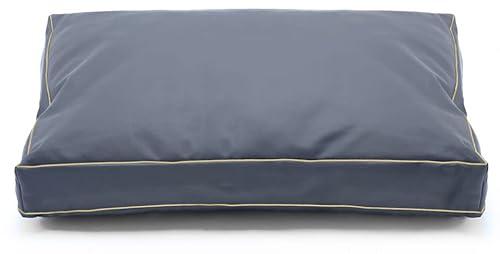 Dalema Dog Bed Cover,Waterproof Tough Plastic DIY Pet Bed Cover,Non Stick Hair Easy to Clean Rectangular Fillable Dog Bed Covers with Zipper(Dark Grey,54" L x 44" W x 4" Th,Cover Only)