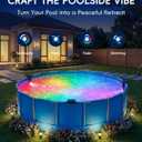 POOLHOUR Solar Pool Lights for Above Ground Pools (Metal Frame Only), LED Above Ground Pool Light with Remote & Timer, Submersible Underwater Lighting, 10-Color RGB 4-Mode Poolside Solar Light, 1 Pack