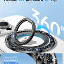 SYNCWIRE Magnetic Phone Ring Holder for MagSafe - Glitter Phone Grip Stand with 360 Rotation Finger Ring Kickstand Blingbling Compatible with iPhone 17 16 15 14 13 12 Pro Max MagSafe Accessories