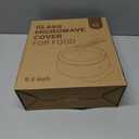 Glass Microwave Splatter Cover, Microwave Cover for Food with Standup Handle, Dishwasher Safe, Food Safe, Clear Microwave Plate Splatter Guard Lid with Vent Hole, House Essentials for Gift, 9.5inch