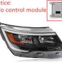 Black LED Headlight Compatible with 2016-2019 Ford Explorer