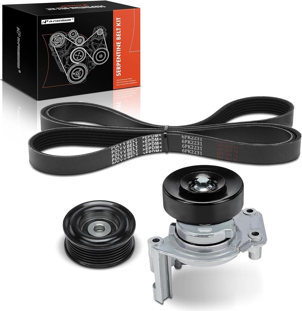 A-Premium Engine Serpentine Belt Drive Kit Compatible with Lexus Cars - LS400 1995 1996 1997-4.0L