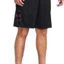 Under Armour Men's Tech Graphic Shorts (Medium, (019) Black / / Astro Pink)