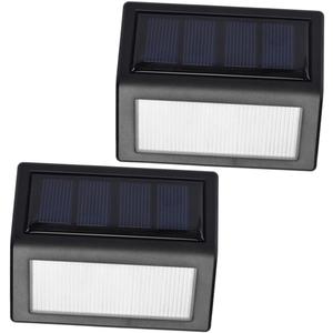 Angoily 2pcs Solar Wall Lights Outdoor Corridor Lighting for Garden Patio Automatic Warm Light for Fences and Aisles (As Shown)