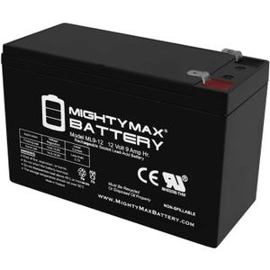 ML9-12 - 12 Volt 9 AH, F2 Terminal, Rechargeable SLA AGM Battery,Pack of 1