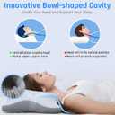 AlignCore Cervical Neck Pillow - Ergonomic Firm Memory Foam Bed Pillows for Sleeping, Neck Pillows for Pain Relief, Back and Side Sleeper Pillow