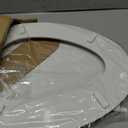HIGHCRAFT Elongated Toilet Seat with Adjustable Hinges - Molded Wood Toilet Seat - Fits Standard Elongated Toilets - Oval Seat in White