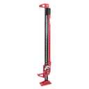 BISupply Farm Jack - Red 48in Cast Iron High Lift Jack Utility Off Road Jack with a 3.3 Ton (6614lbs) Weight Capacity