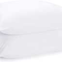 JA COMFORTS Duck Feather Down Bed Pillows for Sleeping(2 Packs)-King(20IN36IN),High Filling Weight,600 Thread Count,Double-Layer Downproof Fabric Design,10% Duck Down,Cotton Cover,White