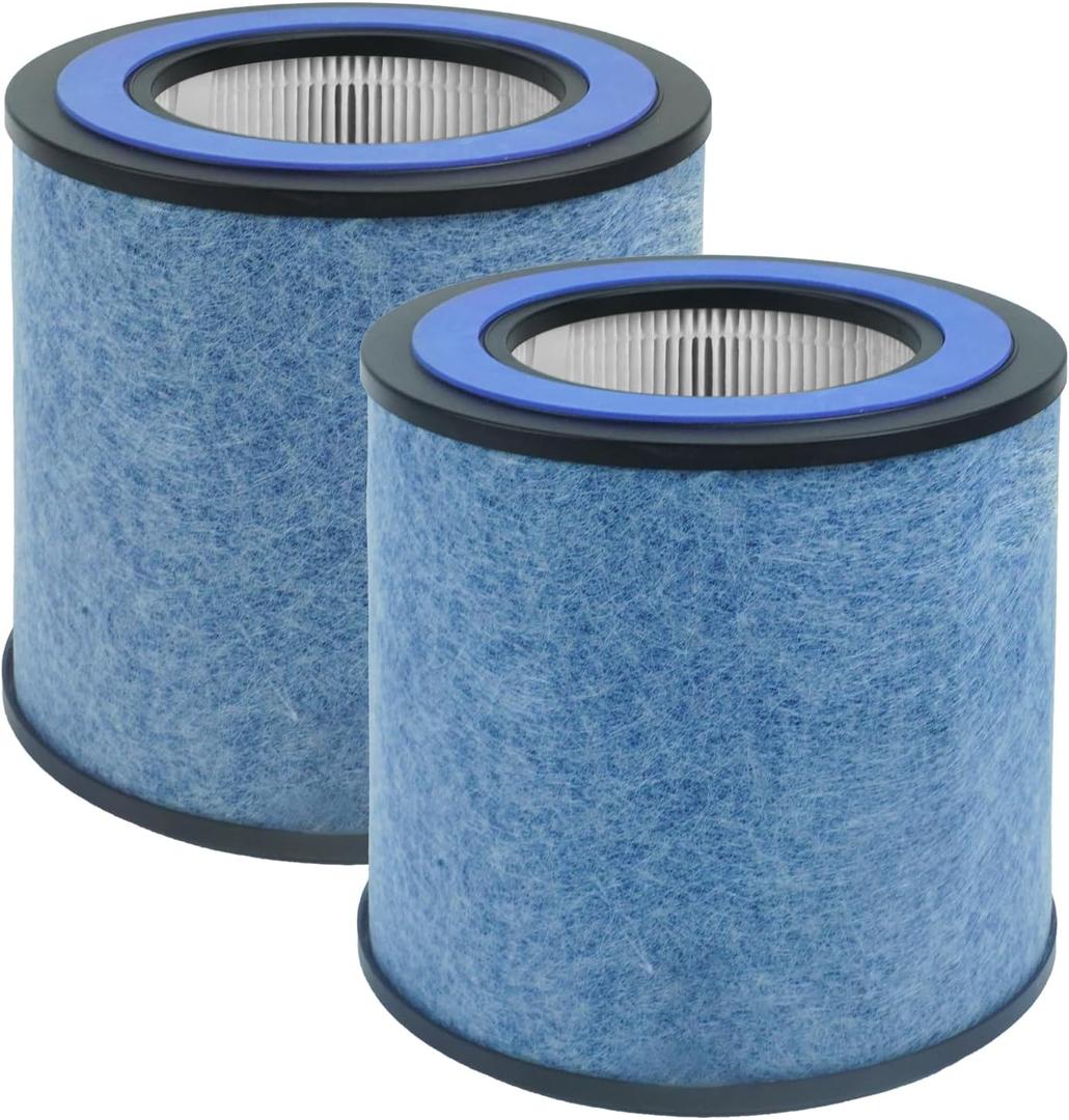 HP152 HP102 NeverChange Replacement Filter Compatible with Shark Air Purifier HP152, HP102, HP102PET, HP102PETBL, HP100, HP130, HP132, HC450, HC451, HC452, HC455, Part #HE15FKPET, 2 Pack