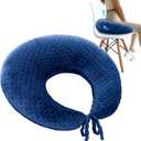 BBL Pillow After Surgery for Butt Sleeping Sitting, Driving Donut Hemorrhoid Pillow, Seat Support Hip Cushion, Cotton BBL Post Surgery Recovery Must Haves (Dark Blue)