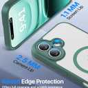 Magnetic for iPhone 16 Case [Full Camera Protection][Military-Grade Protection][Compatible with MagSafe] Shockproof Protective Slim Phone Case for iPhone 16, Night Green
