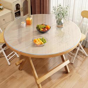 Vicwe Clear Round Table Protector 24 Inch,1.5mm Clear Round Table Cover Protector, Round Plastic Table Cover, PVC Round Table Pad for Coffee Table, Dining Room Table (Dia. 32 Inches)