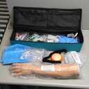 MedEduQuest Intravenous Practice Arm Kit for Nursing Student, Phlebotomy IV Practice Kit with Portable CaseEducation Use Only (Light Skin)