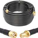 35ft RP-SMA Male to RP-SMA Female Coax Cable, XRDS -RF RG58 RP-SMA WiFi Antenna Extension Coax Cable for WiFi LAN Router Wireless Network Card Adapte