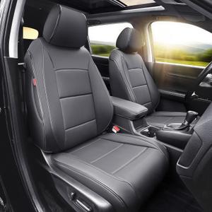 Custom Fit CRV Seat Cover for Honda CR-V 2023-2026 LX EX EX-L Sport Touring Hybrid,Faux Leather,2-Row Full Set,(Black)