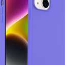 Amytor Designed for iPhone 14 Plus Case, Silicone Ultra Slim Shockproof Phone Case with Soft Anti-Scratch Microfiber Lining, [Enhanced Camera Protection] 6.7 inch (Purple)