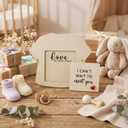 Novabright Grandparent Reveal Keepsake Pregnancy Announcement for Grandparents I Can't Wait to Meet You Ultrasound Picture Frame Keepsake Box Baby Announcement Sign Love at First Sight Gift