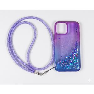Cross Body Liquid Phone Case Quick Sand Glitter Phone Case for iPhone 13/14