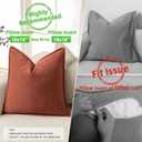 ZWJD Rust Throw Pillow Covers 18x18 Set of 2 Chenille Fall Pillow Covers with Elegant Design Soft and Luxurious Decorative Throw Pillows for Couch, Bed, and Home Decor