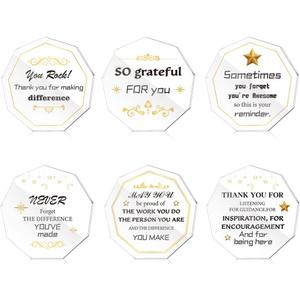 6Pcs Employee Appreciation Awards Gifts Acrylic Medallions Thank You Gifts Funny Trophy Gift for Coworker Teacher Nurse Office(4 * 4inches)