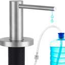 Gappo Upgraded Soap Dispenser for Kitchen Sink Brushed Nickel, Stainless Steel Countertop Pump, Built in Sink Soap Dispenser with 47" Extension Tube kit