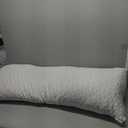 Body Pillow for Adults, Memory Foam Long Pillow for Bed Sleeping, Big Large Firm Full Body Pillow for Side Sleeper, 20x54 Inch, White