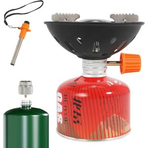 Portable Outdoor Camping Stove, With Powerful Firepower of 10000 BTU,Quickly Boil 1.5L of Water in 4 Minutes and 30 Seconds,Compatible with Propane/Butane Gas Tanks,Windproof Stove