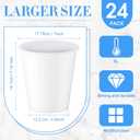 Layhit 24 Pcs Plastic Ice Buckets for Parties 3 Liters Wine Bucket Portable Ice Holder Disposable Wine Cooler for Party Wedding Party Beverages Champagne Soda and Beer (White)