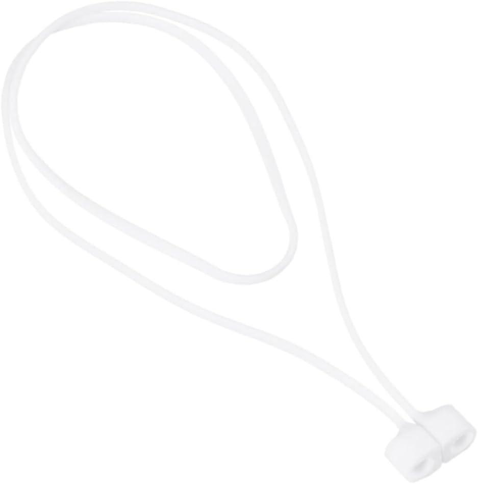 Magnetic Anti Lost Strap for | Silicone Neckband Holder Cable Connector | White Flat Design for Secure Earphone Storage