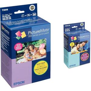 EPSON T584 Glossy Photo Paper & Ink Combo Pack with T5845-M Matte Photo Paper & Ink for PictureMate Printers