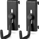 Savior Equipment Wall Rack System Heavy-Duty Steel Tactical J-Hooks for Handgun Pistol Revolver Wall Mount Hanger, Modular FirearmsGun Wall Gear Accessories Organizer, 1-Pair (Obisidian Black)