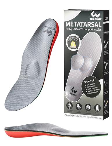 Cushwork Morton's Neuroma Shoe Inserts for Metatarsalgia,Ball of Foot Pain,Plantar Fasciitis,Metatarsal Pain Relief Orthotic Insoles,Arch Support Shoe Insoles for Man Women-D