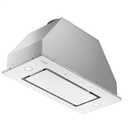 VIKIO HOME Range Hood Insert 36 inch, 900 CFM Ducted/Ductless Convertible, Stainless Steel & Tempered Glass White 36 inch Built-in Range Hood, With 3-Speed Fan and Gesture Sensing &Touch Control
