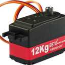 BETU Low Profile Servo, 12kg Metal Digital Servo, High Torque Servo Motor for 1/10 1/12 RC Vehicles On-Road Touring Drift Car Helicopter Model (180)